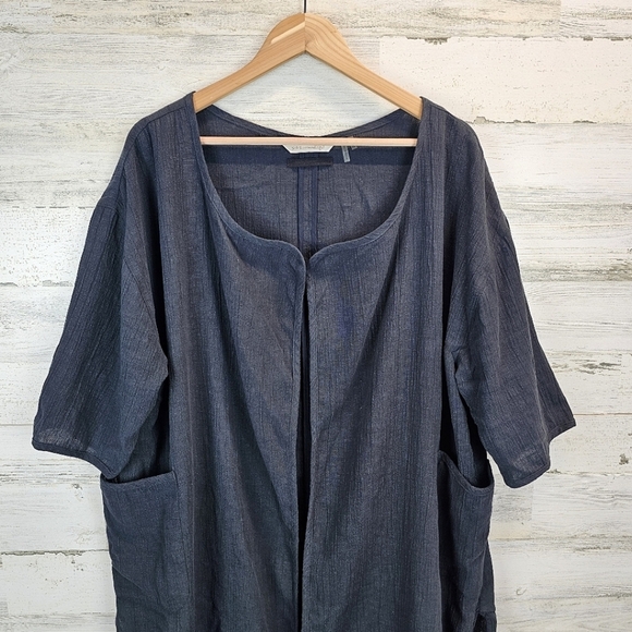 Soft Surroundings Womens Relaxed Open Front Cardigan Sz XL Petite Lagenlook - Picture 6 of 11